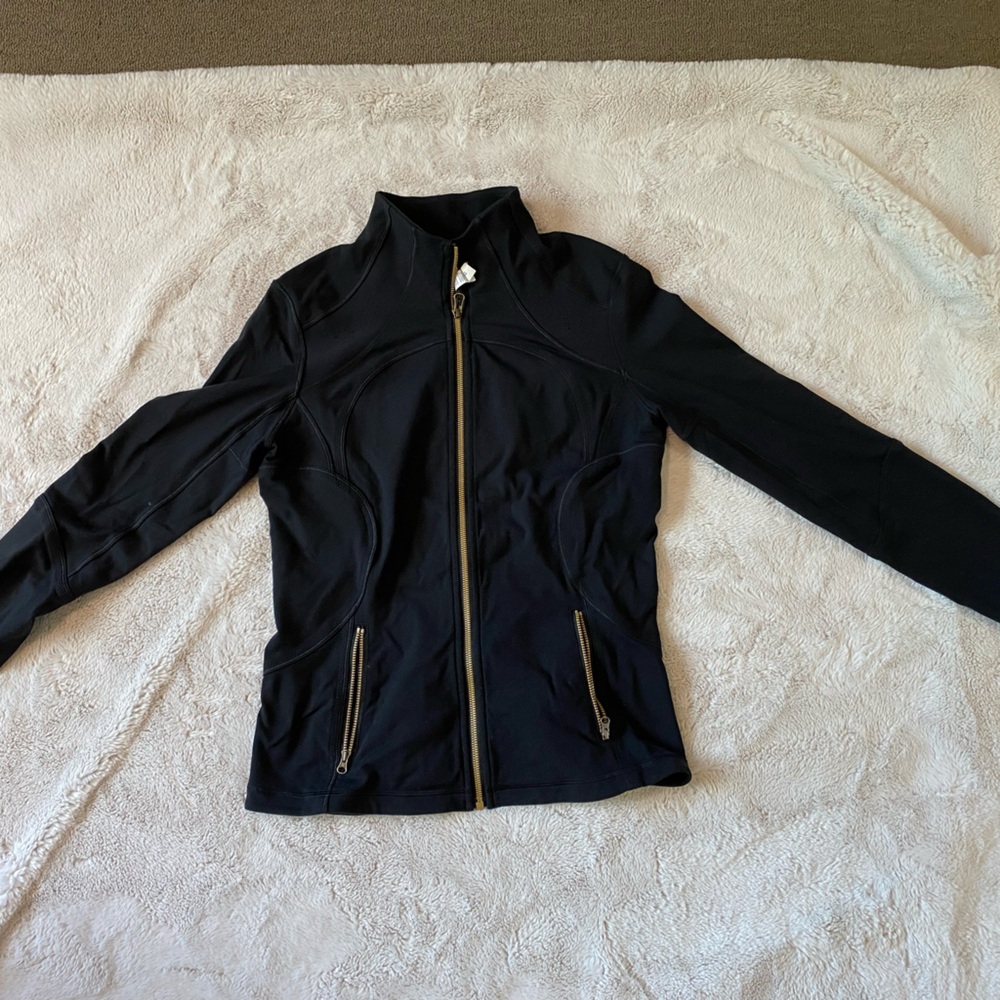 Lululemon Athletica Black Jacket with Gold Accents